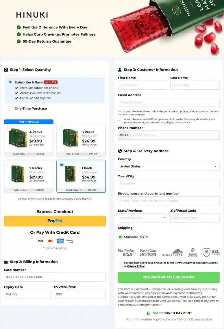 Hinuki Secure Payment — All Major Cards Accepted